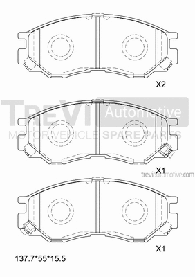 Brake Pad Set, disc brake (PF1098)