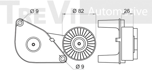 Tensioner Lever, V-ribbed belt