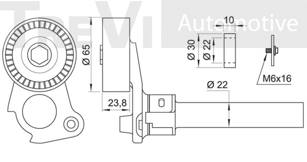 Tensioner Pulley, V-ribbed belt