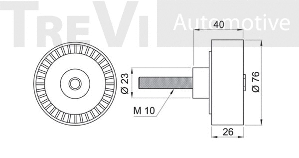 Deflection/Guide Pulley, V-ribbed belt