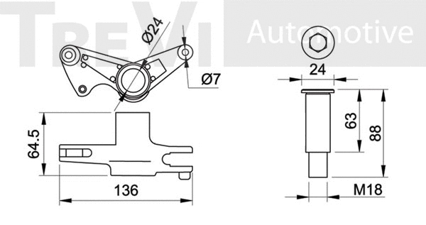 Repair Kit, v-ribbed belt tensioner