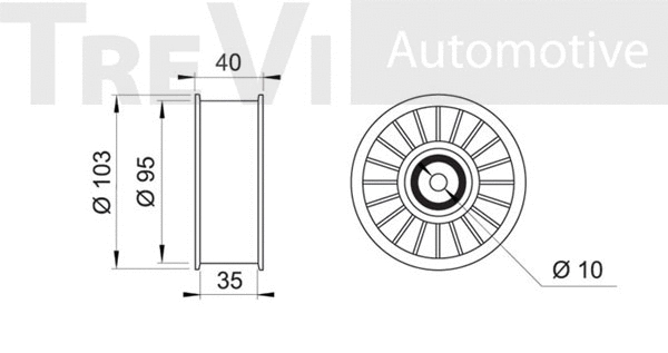 Tensioner Pulley, V-ribbed belt