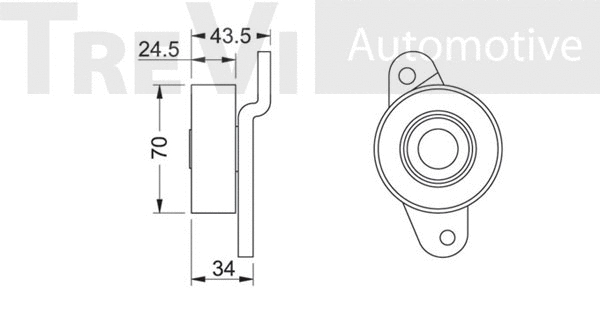 Deflection/Guide Pulley, V-ribbed belt