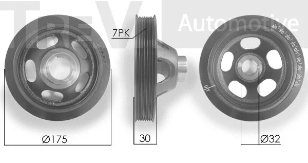 Belt Pulley, crankshaft (PC1228)