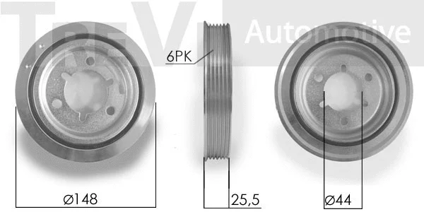 Belt Pulley, crankshaft (PC1093)