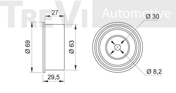 Deflection/Guide Pulley, timing belt