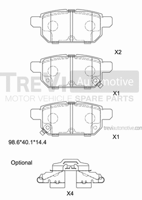 Brake Pad Set, disc brake (PF1486)