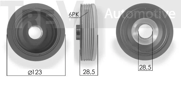 Belt Pulley, crankshaft (PC1215)