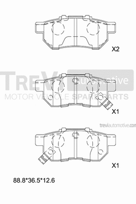 Brake Pad Set, disc brake (PF1579)
