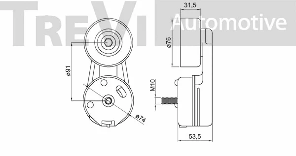 Tensioner Lever, V-ribbed belt