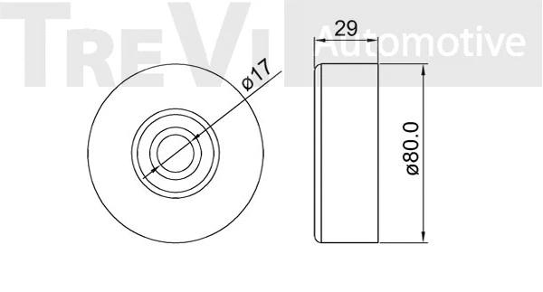 Deflection/Guide Pulley, V-ribbed belt