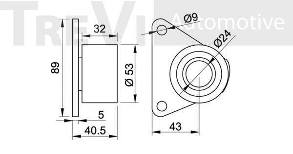 Deflection/Guide Pulley, timing belt