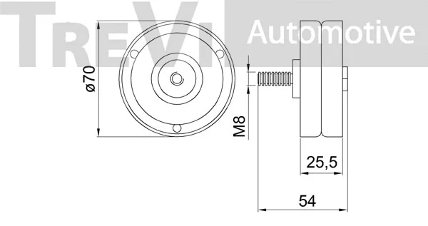 Deflection/Guide Pulley, V-ribbed belt