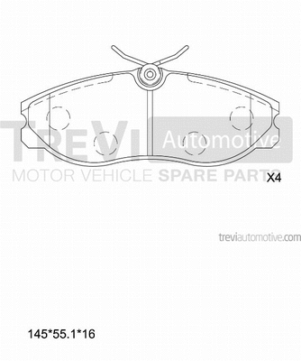 Brake Pad Set, disc brake (PF1605)