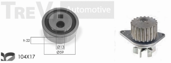 Water Pump & Timing Belt Kit (KD0001HP)