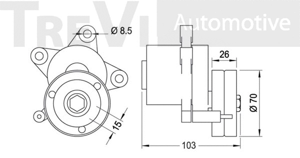 Tensioner Lever, V-ribbed belt