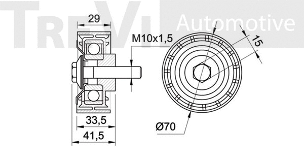 Deflection/Guide Pulley, V-ribbed belt