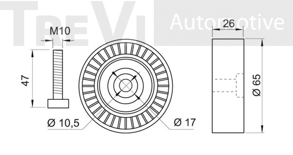 Deflection/Guide Pulley, timing belt