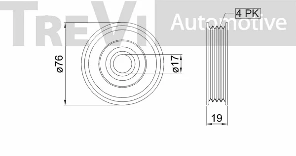 Tensioner Pulley, V-ribbed belt