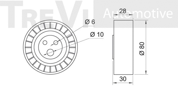 Tensioner Pulley, V-ribbed belt