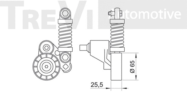Belt Tensioner, V-ribbed belt