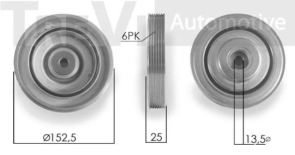 Belt Pulley, crankshaft (PC1191)