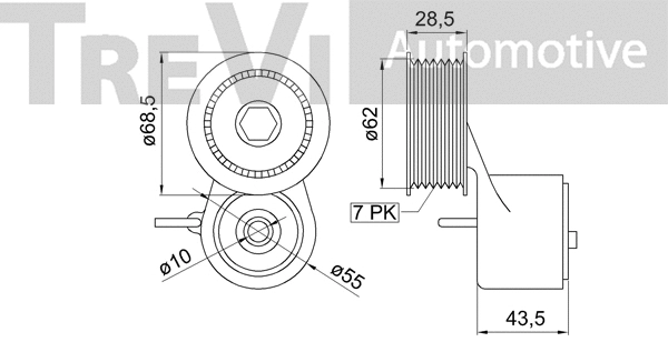 Belt Tensioner, V-ribbed belt