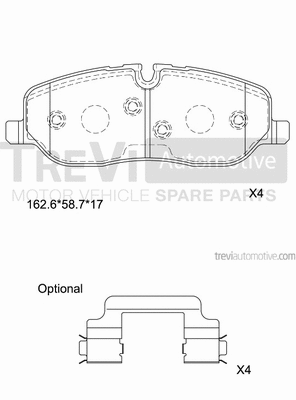 Brake Pad Set, disc brake (PF1191)