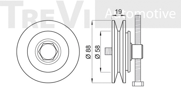 Tensioner Pulley, V-ribbed belt
