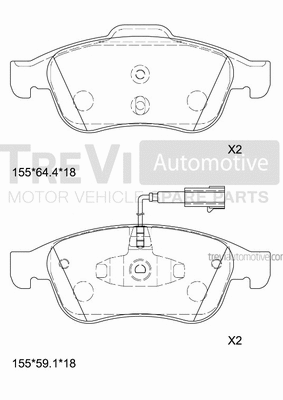 Brake Pad Set, disc brake (PF1457)