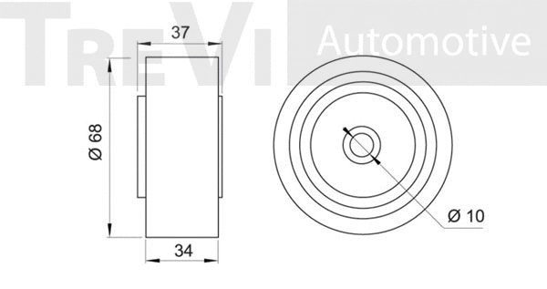 Deflection/Guide Pulley, timing belt