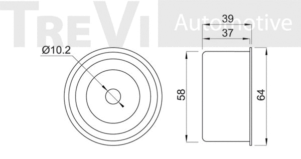 Deflection/Guide Pulley, timing belt