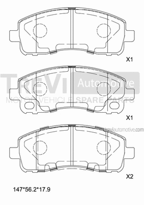 Brake Pad Set, disc brake (PF1666)