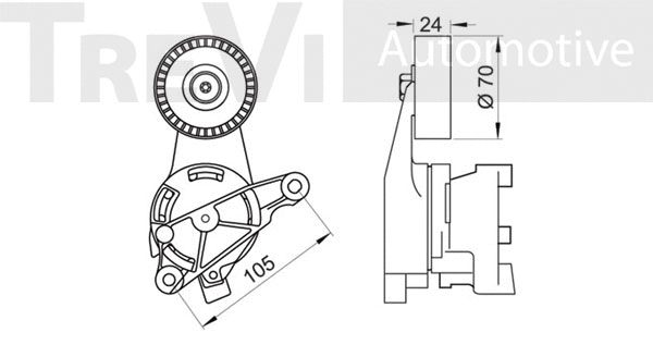 Tensioner Lever, V-ribbed belt
