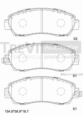 Brake Pad Set, disc brake (PF1399)