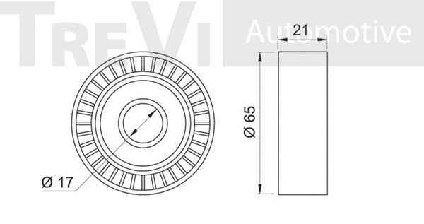 Deflection/Guide Pulley, V-ribbed belt