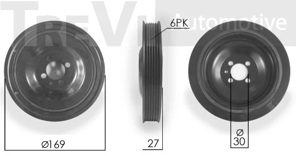 Belt Pulley, crankshaft (PC1144)