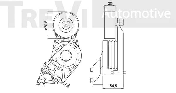 Tensioner Lever, V-ribbed belt