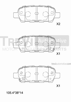 Brake Pad Set, disc brake (PF1454)