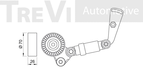 Tensioner Lever, V-ribbed belt