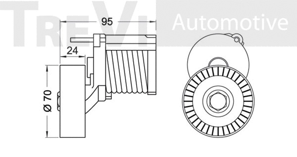 Tensioner Lever, V-ribbed belt (TA1875)
