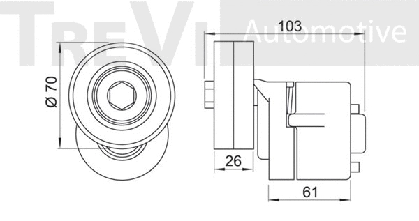 Tensioner Lever, V-ribbed belt