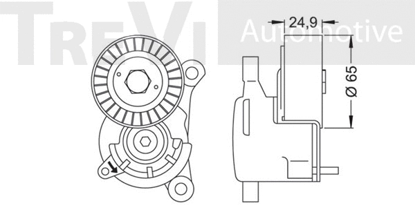 Tensioner Lever, V-ribbed belt