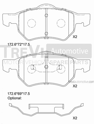 Brake Pad Set, disc brake (PF1123)
