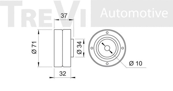 Deflection/Guide Pulley, timing belt