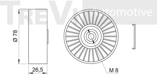 Tensioner Pulley, V-ribbed belt