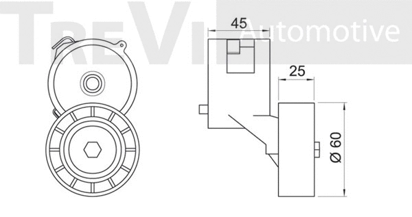 Tensioner Lever, V-ribbed belt