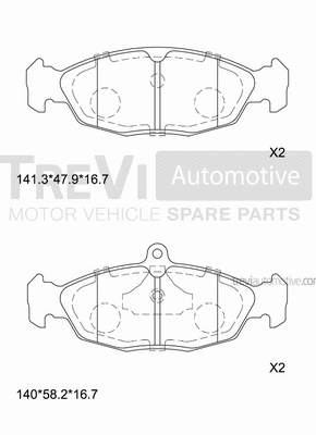 Brake Pad Set, disc brake (PF1571)