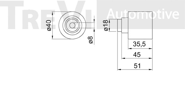 Deflection/Guide Pulley, timing belt