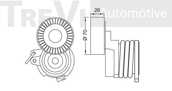 Tensioner Lever, V-ribbed belt